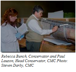 Rebecca Bunch, Conservator and Paul Lauzon, Head Conservator, CMC Photo: Steven Darby, CMC